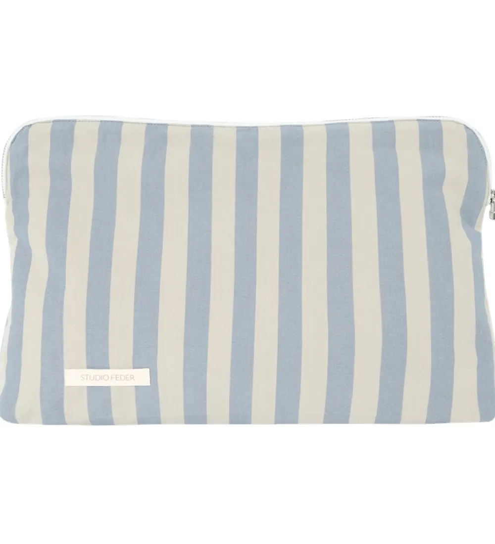 Studio Feder Toilettasker|Toilettasker>Toilettaske - Celia - Cotton - Pale Blue Stripe