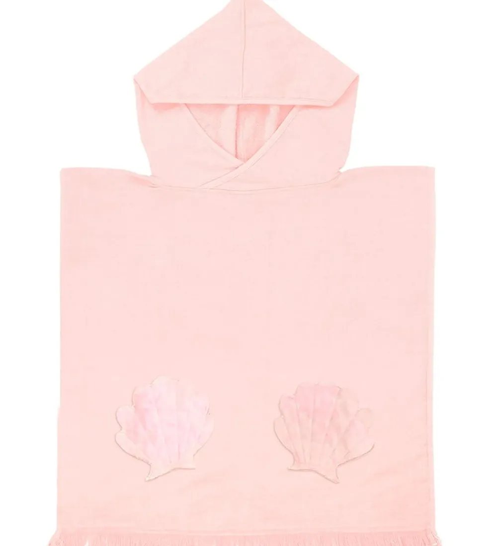 SunnyLife Babyhåndklæde- Og Poncho|Håndklæder|Badeponcho - 62x63 cm - Mermaid - Rosa