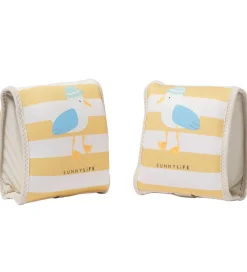 SunnyLife Badevinger>Badevinger - 3-6 år - Sid The Seagull - Mustard Stripe