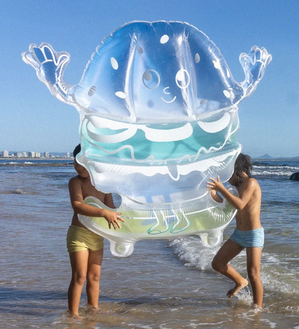 SunnyLife Badedyr|Flyder - 156x158 cm - Burger Boy - Blue Lime