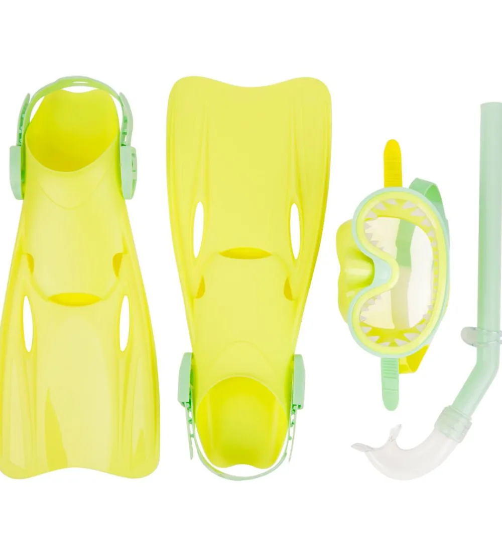 SunnyLife Svømmefødder|Snorkelsæt - Neon