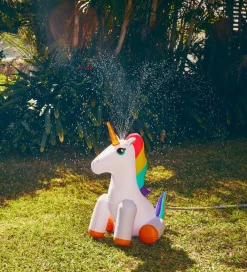 SunnyLife Strandlegetøj|Badedyr|Sprinkler - 70x70 - Oppustelig - Enhjørning - Hvid