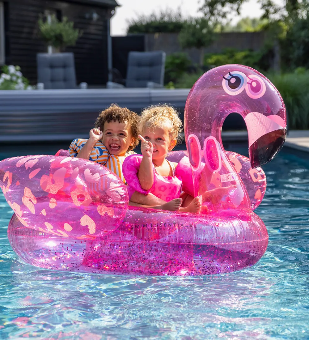 Swim Essentials Udeleg Og Udendørs Legetøj|Strandlegetøj|Badedyr - 150 cm - Neon Flamingo