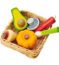 Tender Leaf Legemad>Trælegetøj - Kurv Med Grønsager