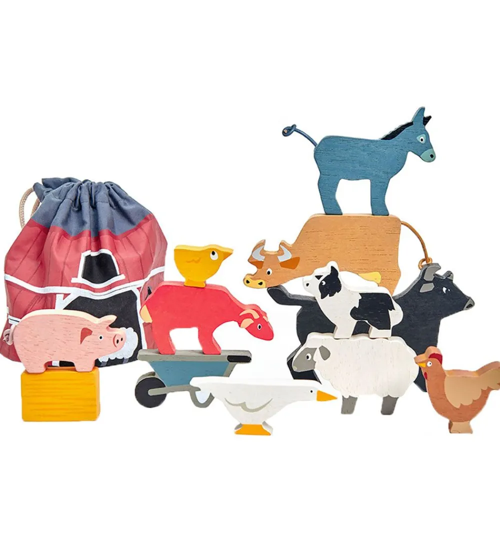 Tender Leaf Stablelegetøj|Trælegetøj - Stabledyr - 13 Dele - Gården