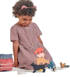 Tender Leaf Stablelegetøj|Trælegetøj - Stabledyr - 13 Dele - Gården