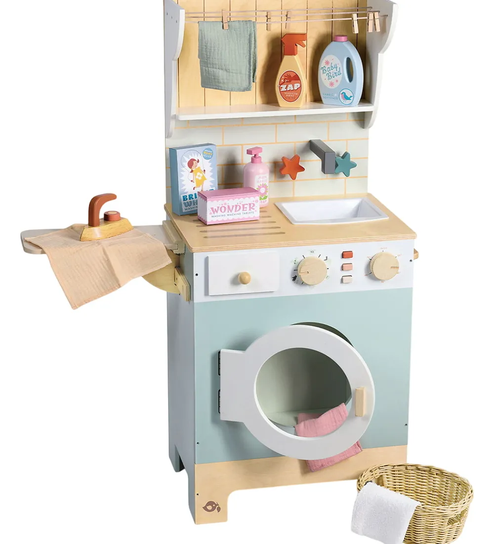 Tender Leaf Trælegetøj|Rolleleg|Vaskemaskine - 91 cm - Træ - Mint