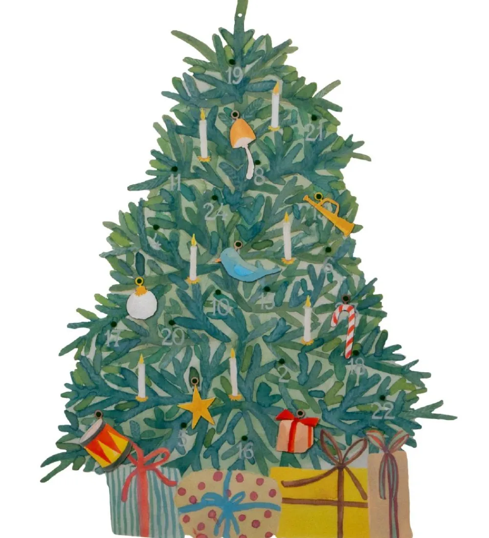 Thats Mine Wallsticker|Julekalender|That's Mine Julekalender m. 24 Juleophæng - Felt Christmas Tree