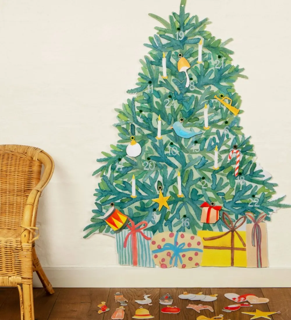 Thats Mine Wallsticker|Julekalender|That's Mine Julekalender m. 24 Juleophæng - Felt Christmas Tree