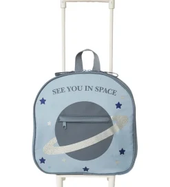 Børn Thats Mine Børnekufferter|That's Mine Rejsekuffert - Tris - Blå m. Glitter Space