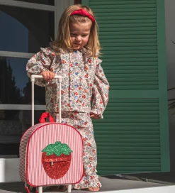 Børn Thats Mine Børnekufferter|That's Mine Rejsekuffert - Tris - Rød/Hvid Stribet m. Jordbær