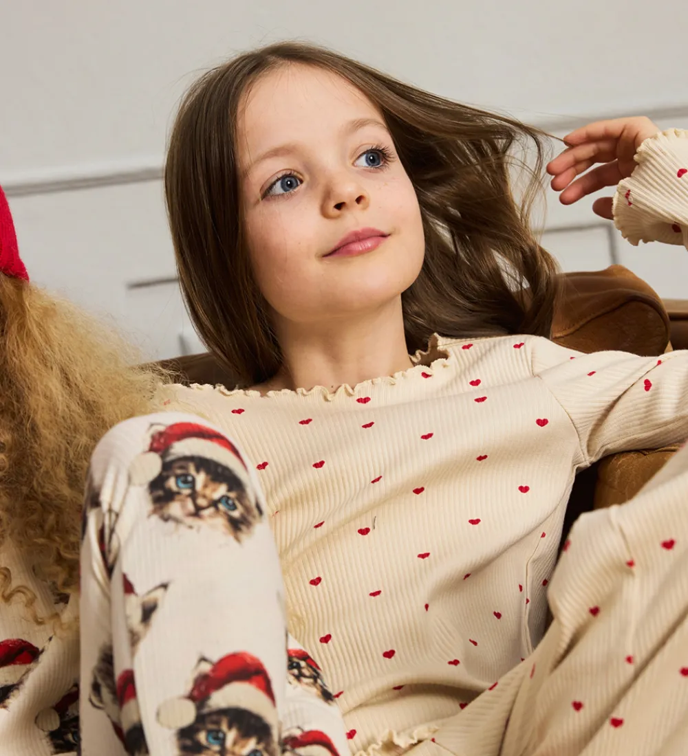 Børn The New Nattøj>Nattøj - Rib - TnHoliday - Gardenia Aop