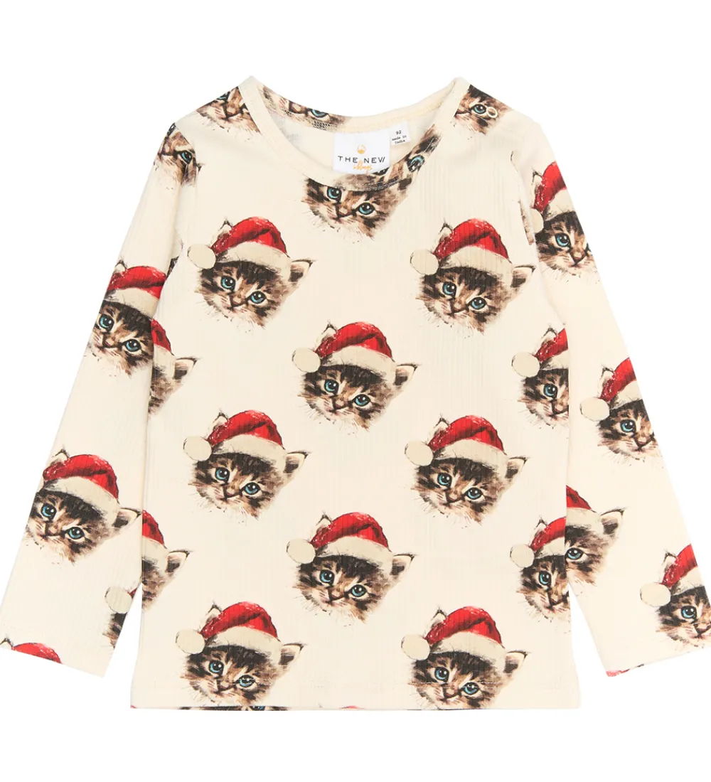 Børn The New Nattøj|Nattøj - Rib - TnstHoliday - Gardenia Cat