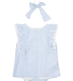 Børn The New Toppe>Top/Hårelastik - TnNalani - White Swan Striped m. Glimme