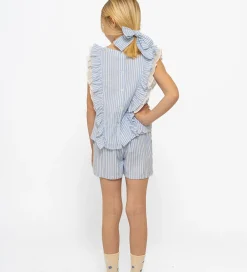 Børn The New Toppe></noscript>Top/Hårelastik - TnNalani - White Swan Striped m. Glimme