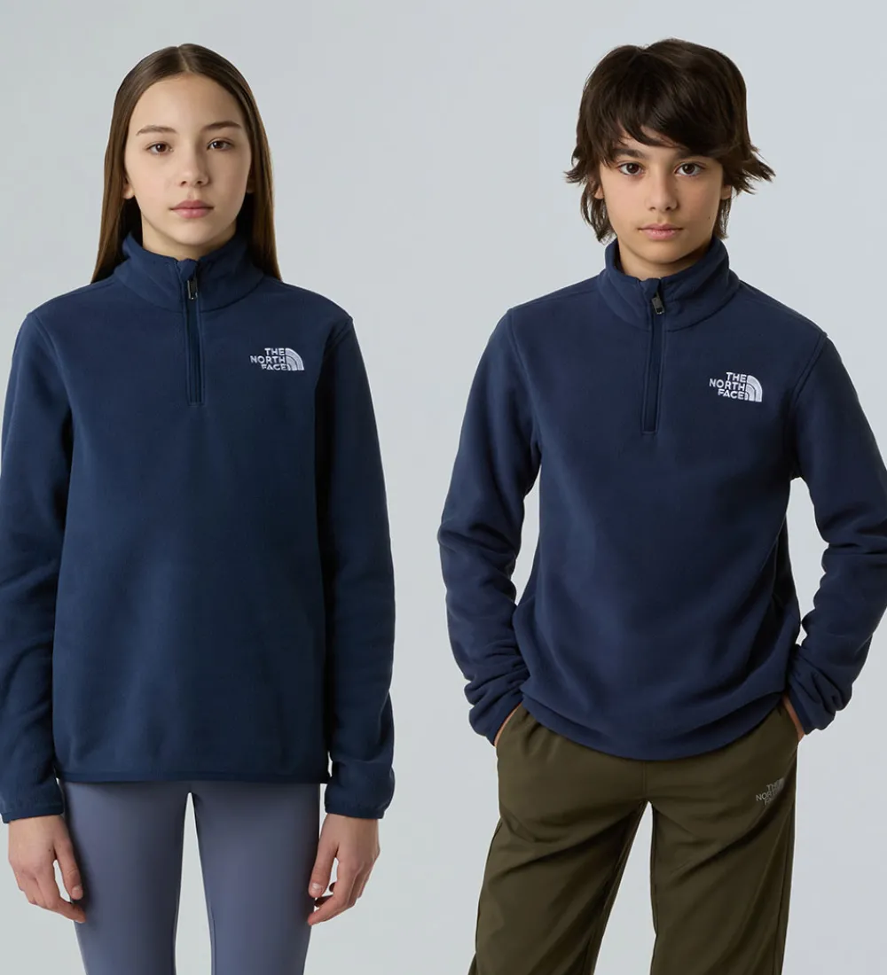 Børn The North Face Fleece|Fleecetrøje - Glacier - 1/4 Zip - Summit Navy