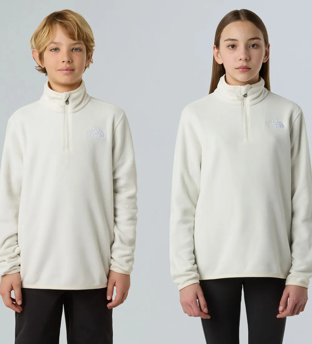 Børn The North Face Fleece>Fleecetrøje - Glacier - 1/4 Zip - White Dune