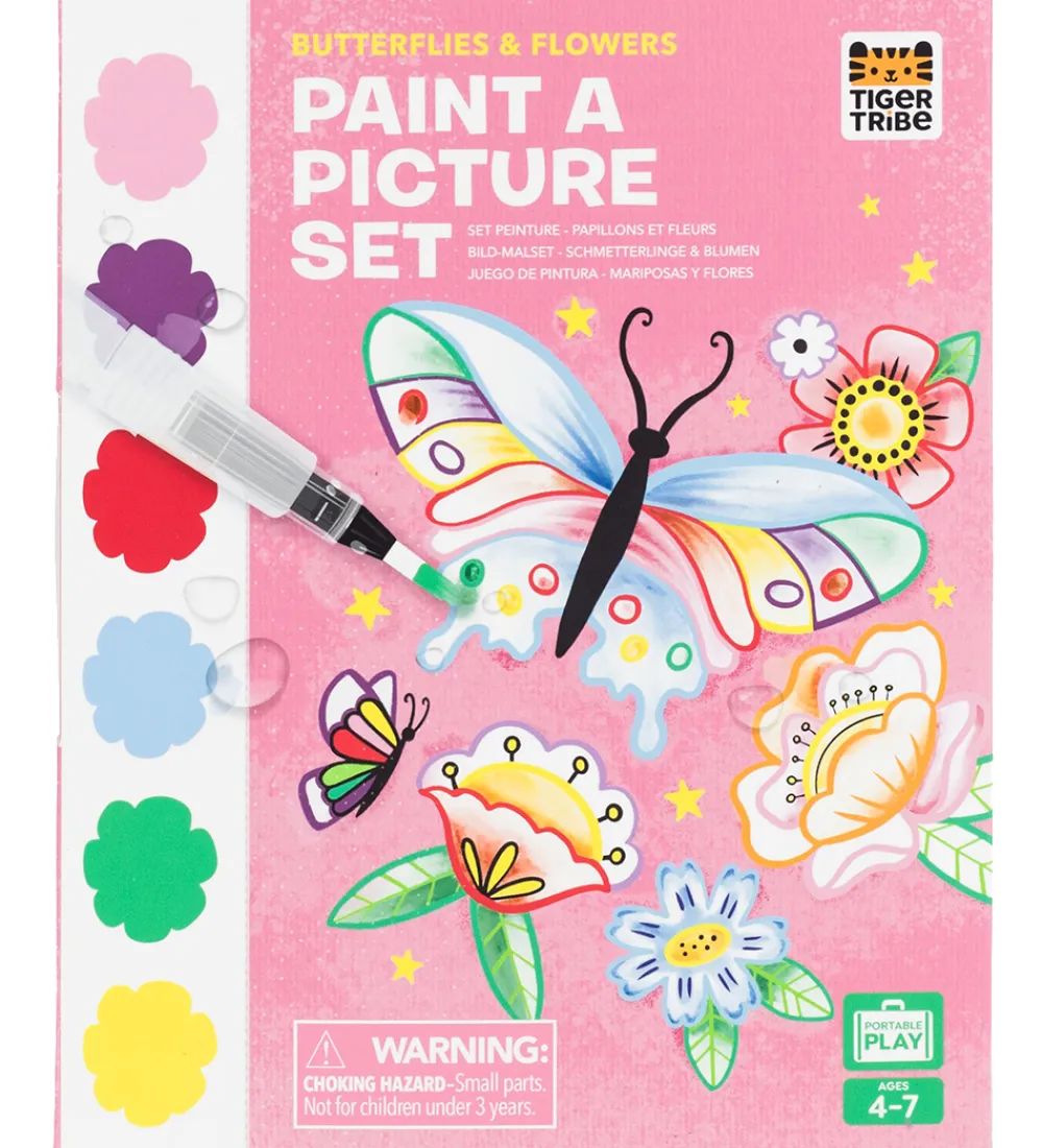 Tiger Tribe Skriveredskaber|Farvesæt - Paint A Picture Set - Butterflies & Flowe
