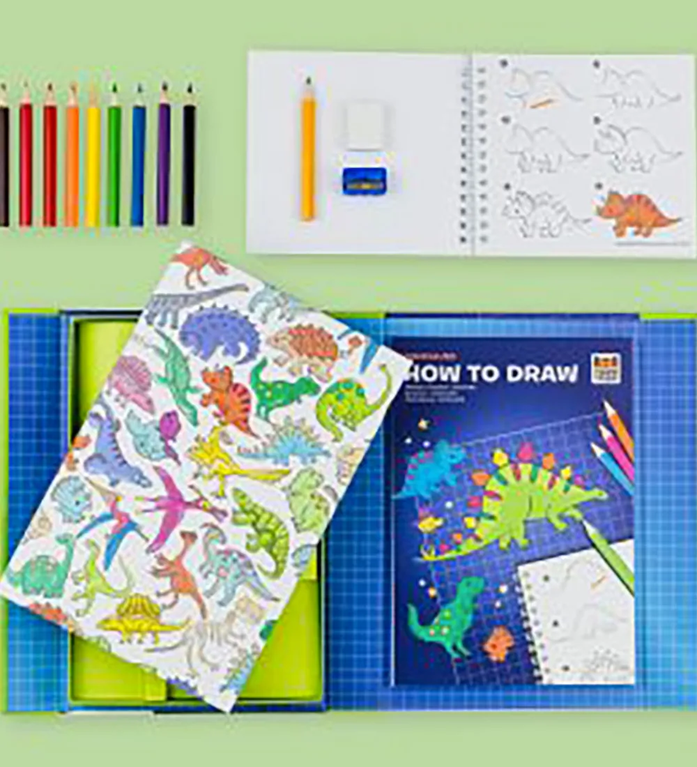 Tiger Tribe Skriveredskaber|Skole>Tegnesæt - Lær At Tegne - Dinosaurs