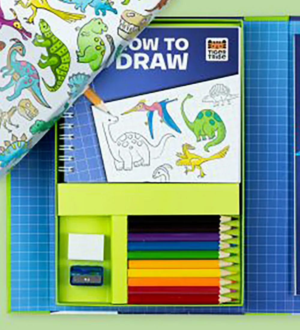 Tiger Tribe Skriveredskaber|Skole>Tegnesæt - Lær At Tegne - Dinosaurs