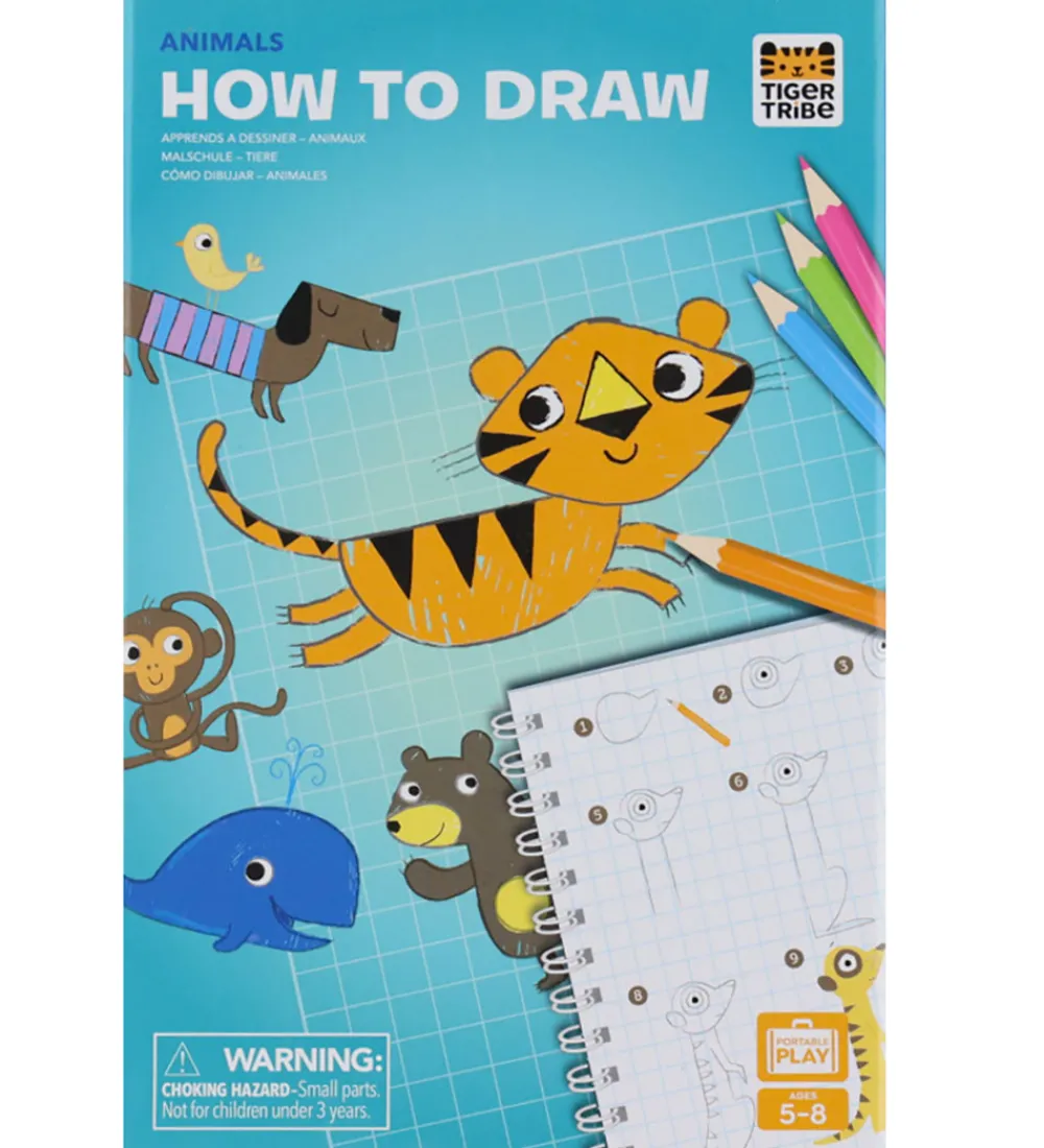 Tiger Tribe Skriveredskaber|Skole>Tegnesæt - Lær At Tegne - Dyr