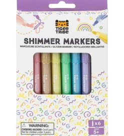 Tiger Tribe Tuscher Og Farver|Skriveredskaber>Tuscher - Shimmer Markers - 6 stk