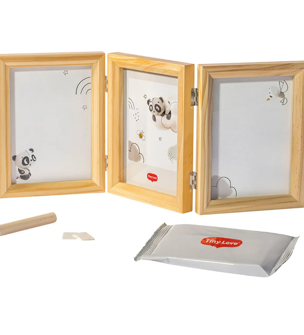 Tiny Love Kreasæt|Aftryksæt - Hånd/Fod - Dobbeltramme - Wood