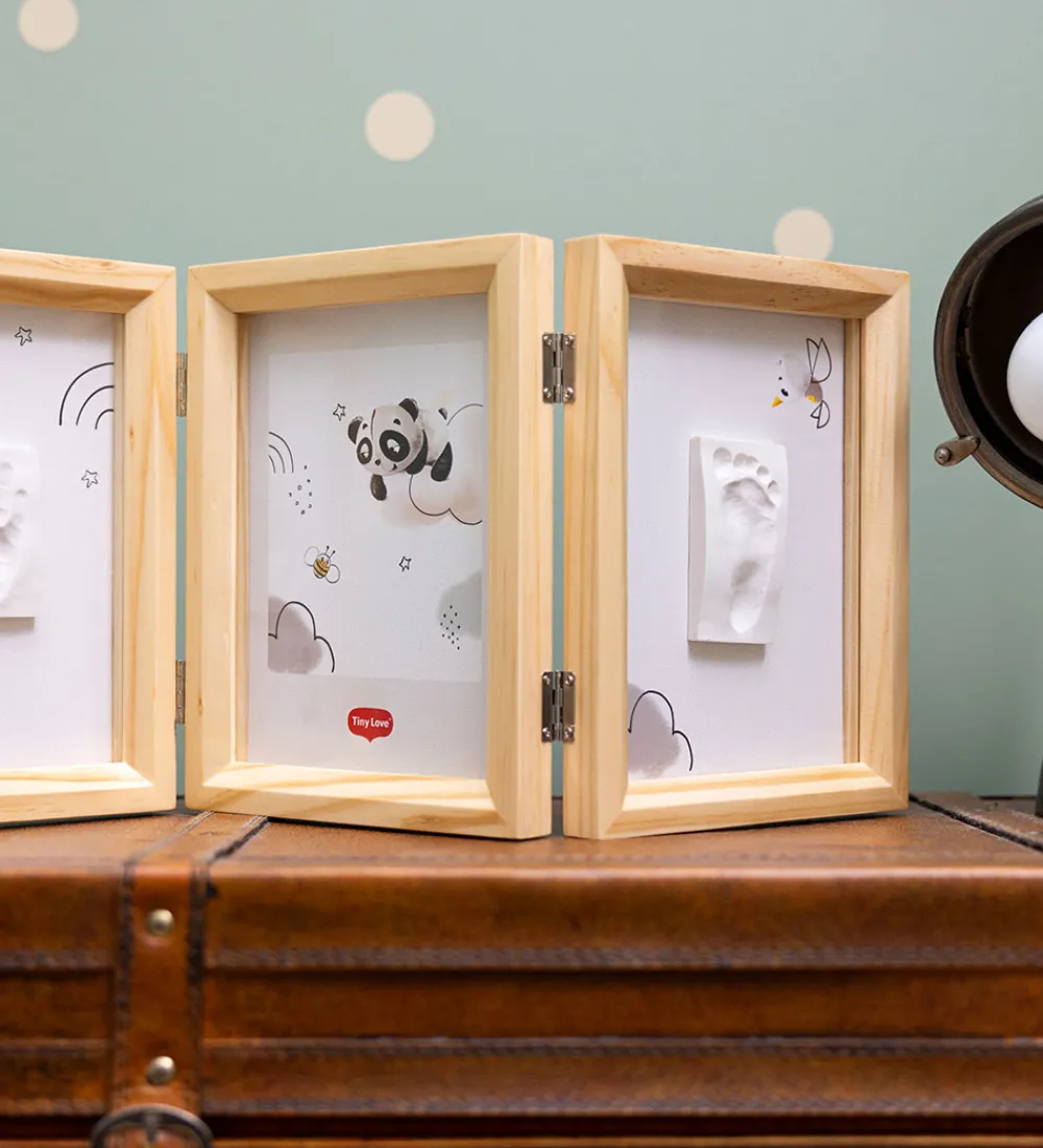 Tiny Love Kreasæt|Aftryksæt - Hånd/Fod - Dobbeltramme - Wood