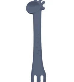 Tiny Tot Babyskeer>Bestik - Ske/Gaffel - Silikone - Himmelblå