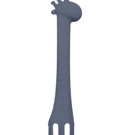 Tiny Tot Babyskeer>Bestik - Ske/Gaffel - Silikone - Himmelblå