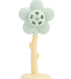 Tiny Tot Gribelegetøj|Bideringe>Bidering - Flower - Sage/Gul
