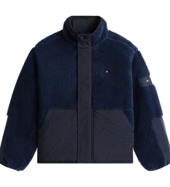Børn Tommy Hilfiger Fleece|Fleecejakke - Teddy - Dark Night Blue