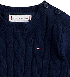 Børn Tommy Hilfiger Heldragter|Heldragt - Strik - Cable - Dark Night Navy