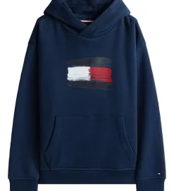 Børn Tommy Hilfiger Hættetrøjer|Hættetrøje - Flag - Dark Night Navy