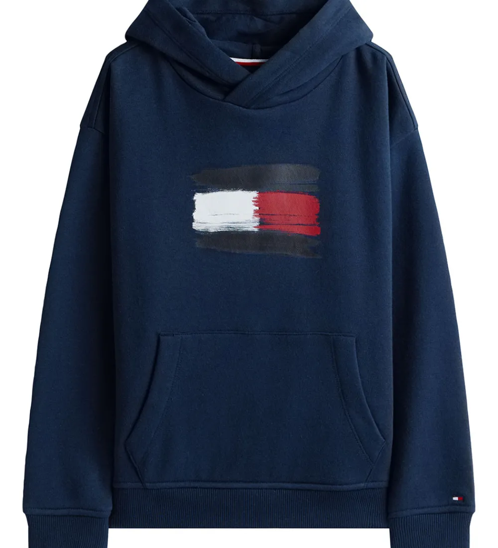 Børn Tommy Hilfiger Hættetrøjer|Hættetrøje - Flag - Dark Night Navy