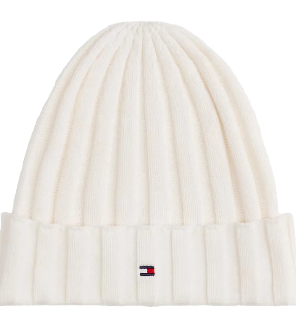 Børn Tommy Hilfiger Huer Og Hatte|Hue - Strik - Ancient White