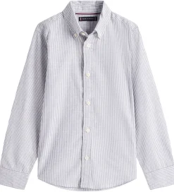 Børn Tommy Hilfiger Skjorter|Konfirmationstøj|Skjorte - Dark Night Navy Stripe