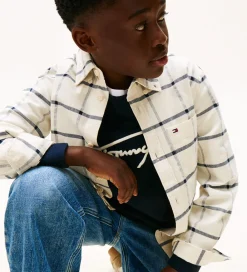 Børn Tommy Hilfiger Skjorter|Konfirmationstøj|Skjorte - Window Pane Check - Hvidternet