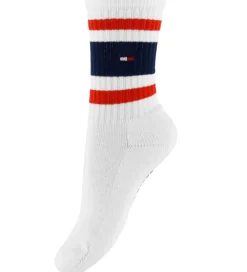Børn Tommy Hilfiger Basis|Strømper|Strømper - 2-pak - Hvid m. Logostriber