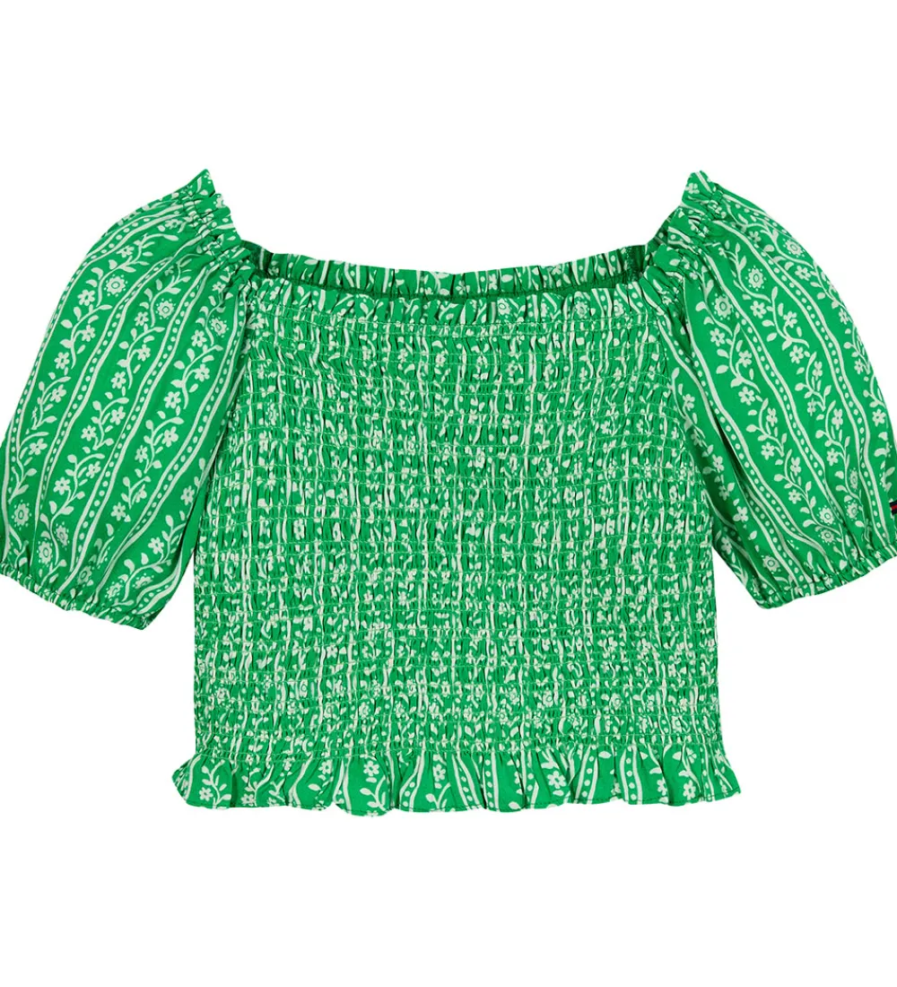 Børn Tommy Hilfiger Toppe>Top - Printed Smock - Radiant Green