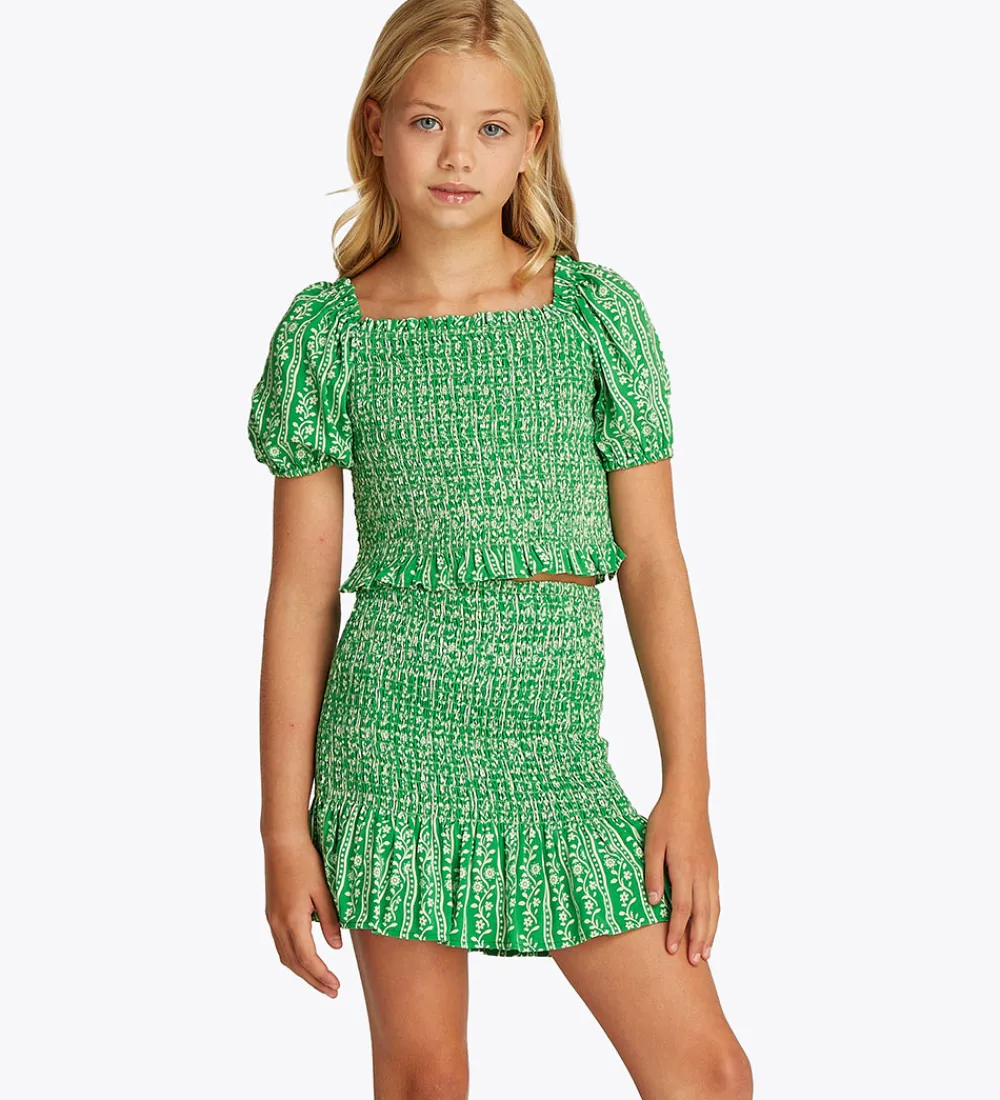 Børn Tommy Hilfiger Toppe>Top - Printed Smock - Radiant Green