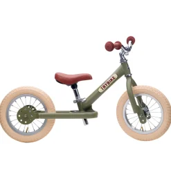 TryBike Løbecykler|Løbecykel - Steel - Vintage Edition - Støvet Grøn