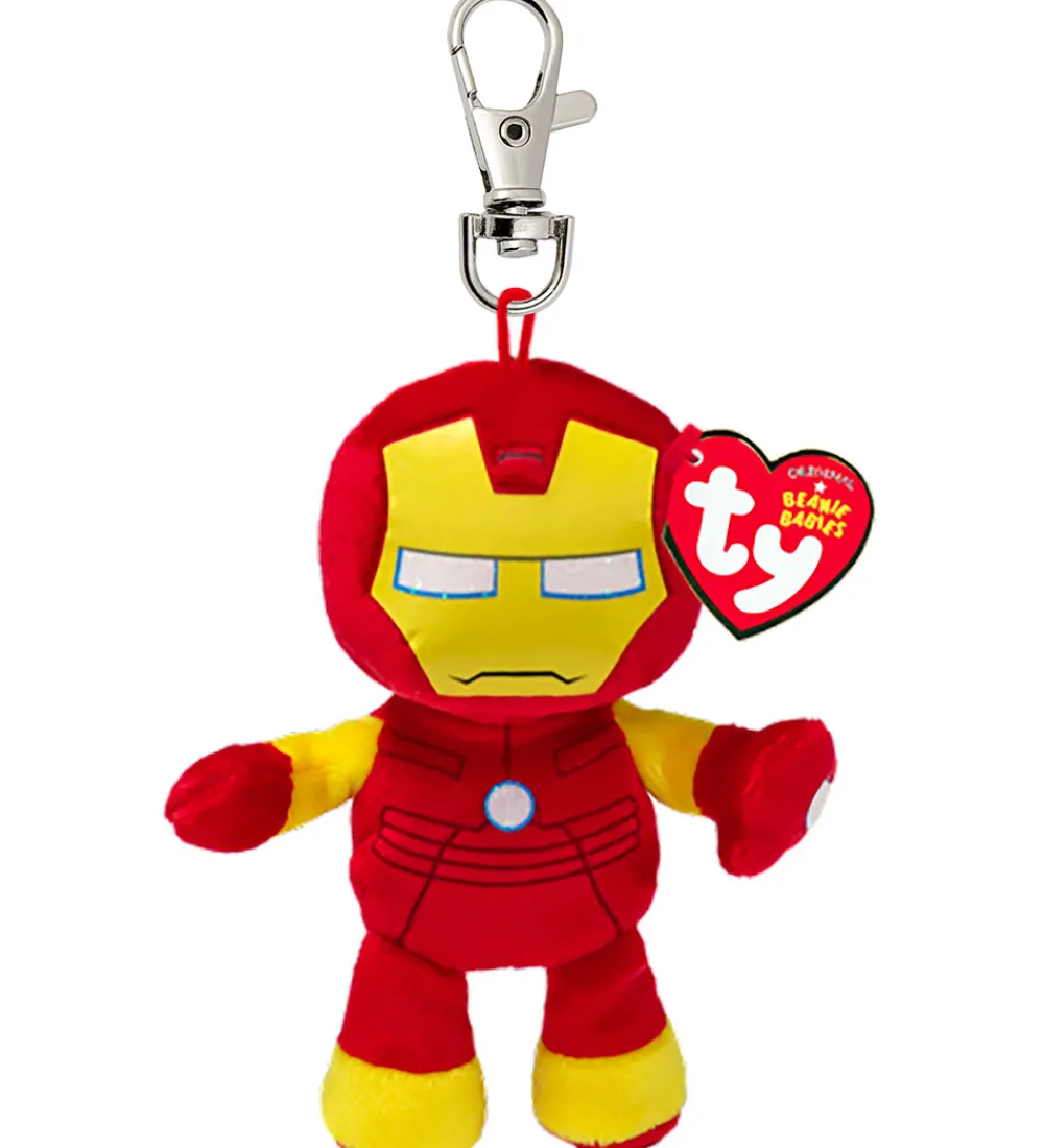 Ty Nøgleringe|Nøglering m. Bamse - Beanie Babies - 10 cm - Marvel Iron Man