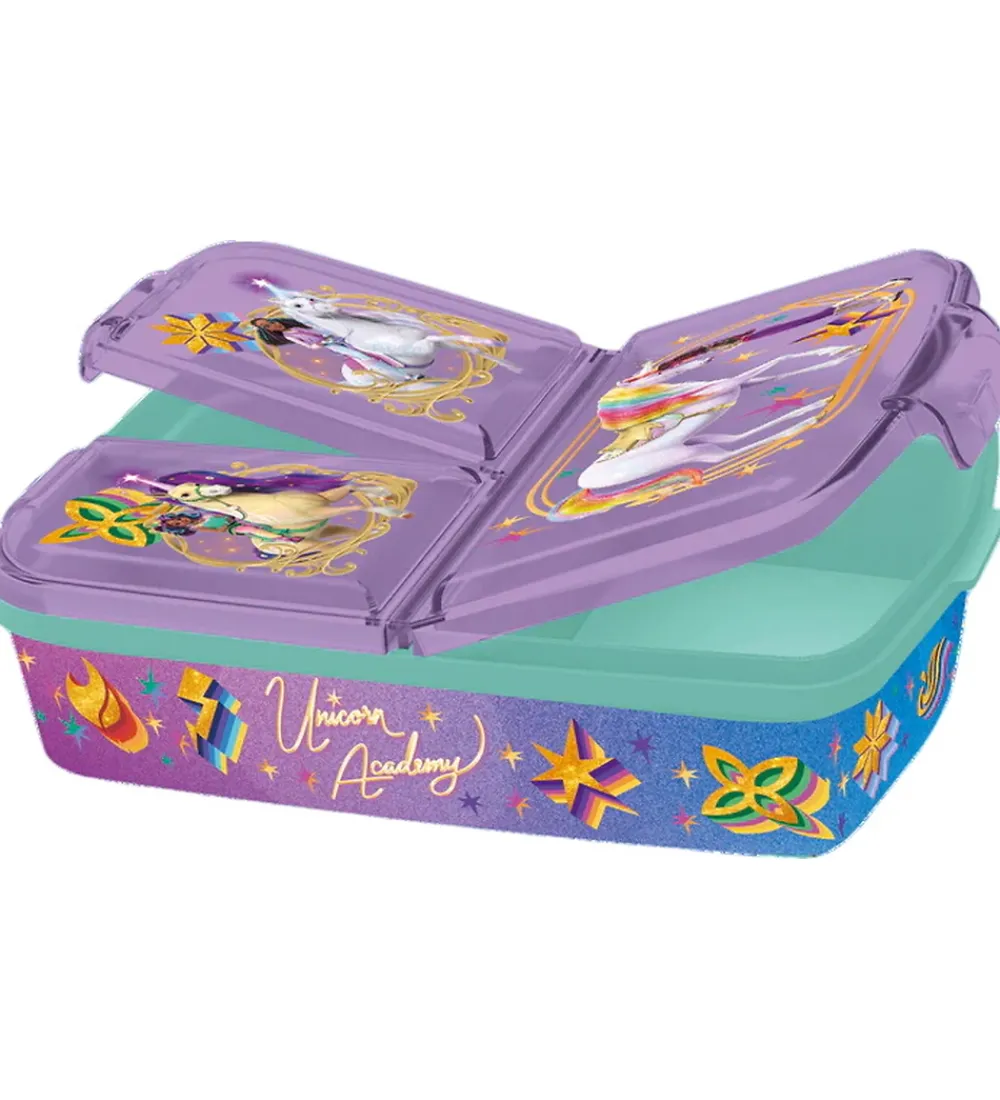 Unicorn Academy Madkasser>Madkasse - 3 Rum - Mint/Lilla