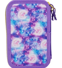 Unicorn Academy Penalhuse|Penalhus m. Indhold - Dobbelt - Lilla/Glitter