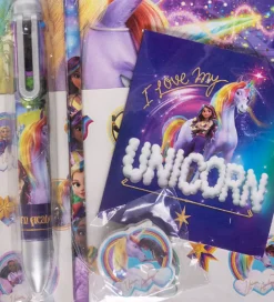 Unicorn Academy Tuscher Og Farver|Skrivesæt m. Multifarvet Kuglepen