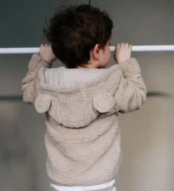 Børn VACVAC Fleece>Fleecejakke - Peluche - Iced Coffee