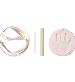 Vanilla Copenhagen Kreasæt|Hånd- og Fodaftryk sæt m. Bånd - Rosa