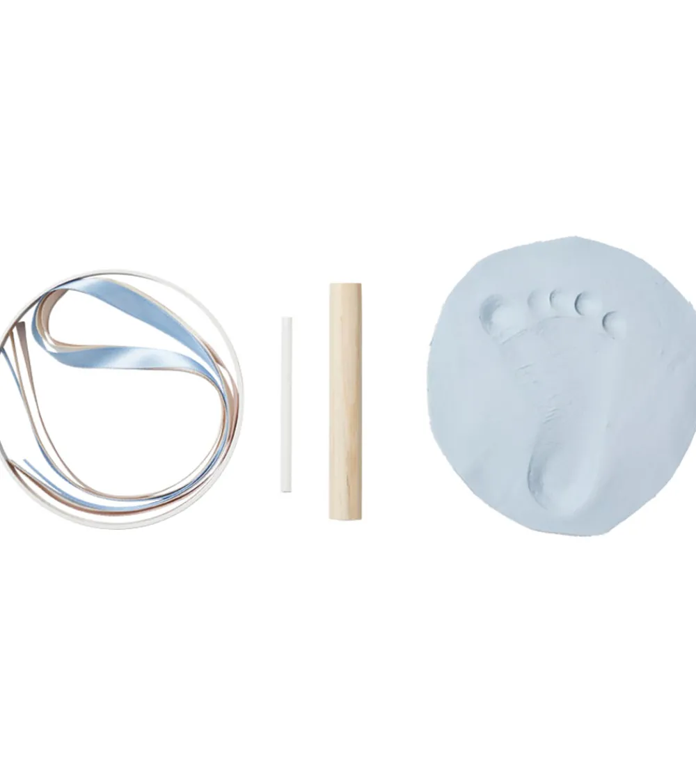 Vanilla Copenhagen Kreasæt>Hånd- og Fodaftryk Sæt m. Bånd - Blå