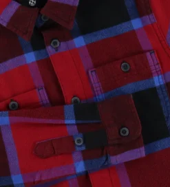 Børn Vans Skjorter|Skjorte - Larkspur Plaid - Bordeaux/Sort